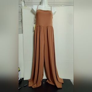 Wilfred Tan Spaghetti Strap Jumpsuit